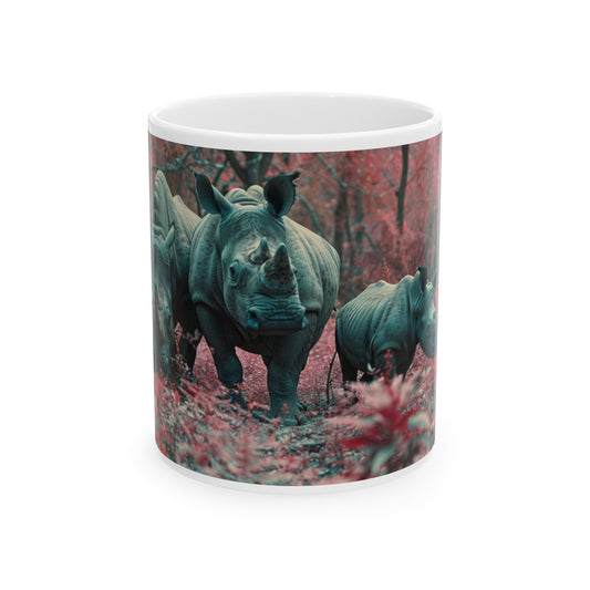 Rhino Family - Graphic - 11oz mug