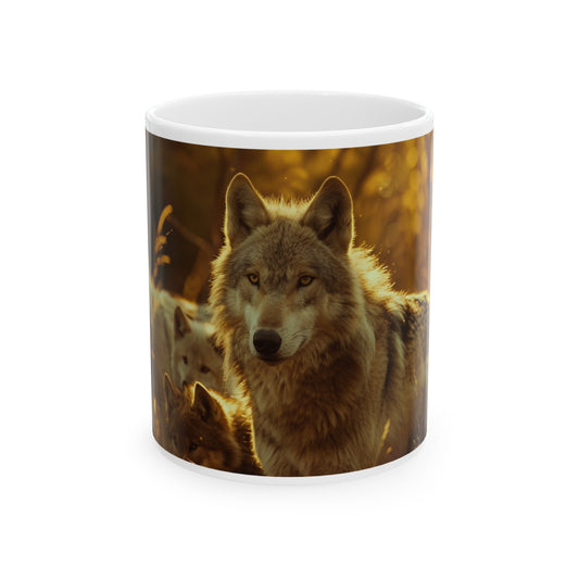 Golden Wolves - Graphic - 11oz mug
